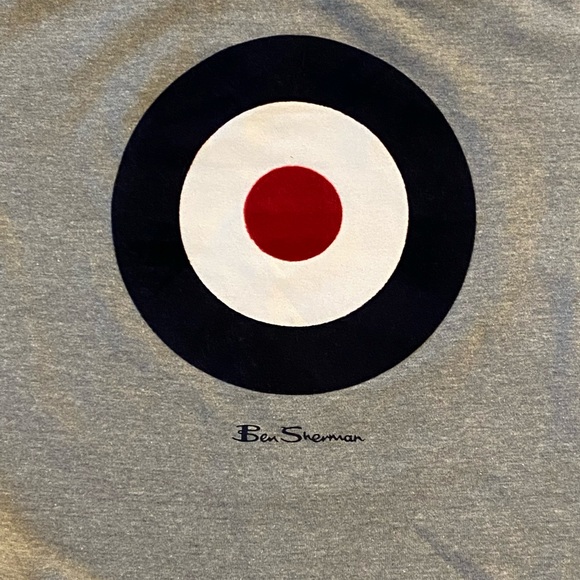 Ben Sherman Signature Organic Cotton Target Sweatshirt - Steel / Mens Size M - Picture 4 of 11